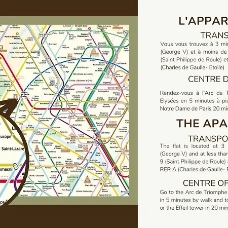 0 2pers Champs Elysees Arc De Triomphe Apartment *